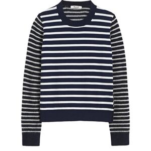 Madewell Mixed-Yarn Striped Sweater Women's Size Small  Navy Blue NWT